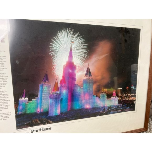 Vintage 1992 Ice Palace Framed Art - Picture 3 of 5